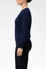 Mısırlı Kadın Modal Sweatshirt Koyu Lacivert