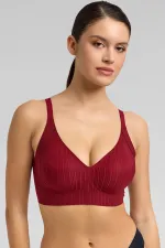 Soutien-gorge Ghost rayé pour femme, bordeaux