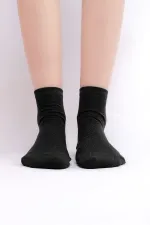 Mısırlı Kadın Bambu Tekli Yazlık Kısa Konç Çorap Siyah