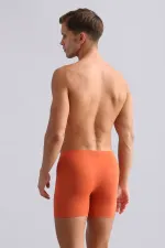 Mısırlı BAMBOO ZEUS Regular Fit Long Boxer Shorts Rust Red