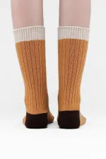Mısırlı Women's Lambswool Single Socket Socks Saffron