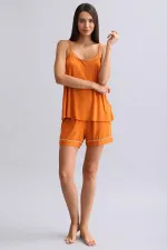 Kadın Modal İnce Askılı Pijama Üst Pas Kırmızı