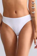 Mısırlı Modal By TENCEL HERA İnce Lastikli 3'Lü Brazillian Külot Beyaz