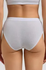 Mısırlı Modal By TENCEL HERA Brief Gizli Lastikli 3'Lü Slip Külot Beyaz