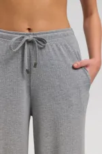 Mısırlı Women's Corset Draped Trousers Grey Melange