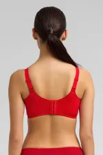 Soutien-gorge fantôme rouge à détails en dentelle