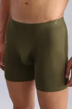 Mısırlı BAMBOO ZEUS Regular Fit Long Boxer Dark Khaki