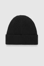 Ensemble écharpe et bonnet unisexe en laine égyptienne - Roseluis Noir