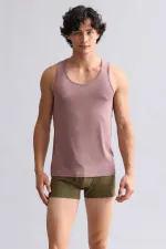 HERCULES Slim Fit Basic Tank Top in Lavender, Made of Mısırlı ORGANIC Cotton.