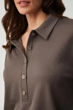 Mısırlı Kadın Pijama Takımı Kahverengi