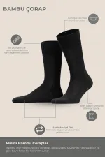 Chaussettes fines en bambou pour homme, motif losanges, lot de 6 paires, noires