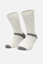 Chaussettes simples en laine d'alpaga pour homme, couleur écru, de fabrication égyptienne