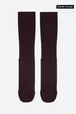 Chaussettes hautes unisexes en coton biologique égyptien, style aviateur et pilote, avec technologie de serrage spéciale, violettes.