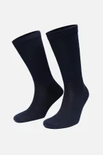Chaussettes homme à une seule douille en argent 10 %, bleu marine