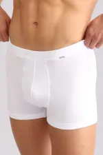 Mısırlı BAMBOO ZEUS LUXURY Regular Fit Boxer Shorts with Metal Emblem, White