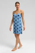 Chemise de nuit égyptienne en maille modal à bretelles, bleu ciel