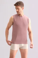 Mısırlı BAMBU ZEUS Regular Fit Bisiklet Yaka Sporcu Atlet / T-Shirt Lavender