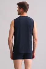 Mısırlı BAMBU ZEUS Regular Fit Bisiklet Yaka Sporcu Atlet / T-Shirt Lacivert