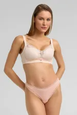 Soutien-gorge fantôme rose avec détails en dentelle