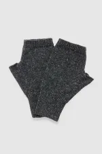 Ensemble bonnet et gants unisexe en laine - Milda Black