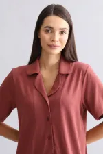 Mısırlı Women's Bamboo Nightgown Burgundy