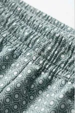 Ensemble 3 pièces pour homme en coton égyptien, col rond et poches, blanc/vert