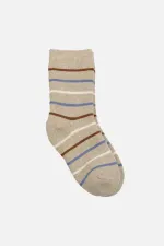 Mısırlı Erkek Bebek Pamuklu 3 Çift Soket Çorabı Çok Renkli