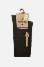 Chaussettes simples en laine de mouton égyptienne pour femmes, kaki