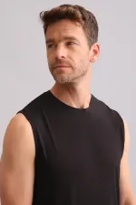 Mısırlı BAMBU ZEUS Regular Fit Bisiklet Yaka Sporcu Atlet / T-Shirt Siyah