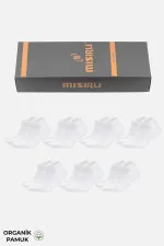 Coffret de 7 paires de chaussettes blanches en coton biologique pour femme