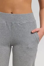 Mısırlı Kadın Kaşkorse Jogger Pantolon Gri Melanj
