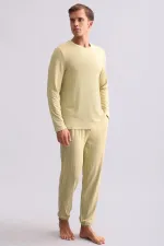 Sweat-shirt égyptien pour homme en bambou vert sauge