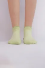 Mısırlı Kadın Bambu Tekli Yazlık Sneaker Çorap Yeşil
