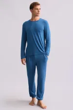 Mısırlı Erkek Modal Sweatshirt Koyu Lacivert