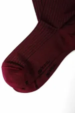Mısırlı Kadın Merserize Tekli Soket Çorap Açık Bordo
