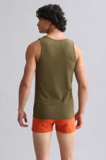 Mısırlı Modal By TENCEL HERCULES Slim Fit Basic Atlet Koyu Haki