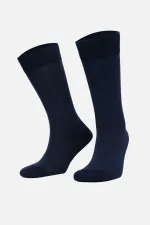 Chaussettes égyptiennes pour hommes, en bambou, à une seule chaussette, bleu marine
