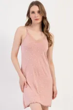 Tunique égyptienne à bretelles en dentelle de viscose pour femme, rose clair