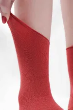 Mısırlı Kadın Bambu Tekli Diabetiker Lastiksiz Soket Çorap Kiremit