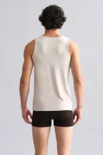 Mısırlı Modal By TENCEL HERCULES Slim Fit Basic Atlet Toprak Bej