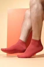 Mısırlı Erkek Pamuklu Tekli Yazlık Patik Çorap Kiremit