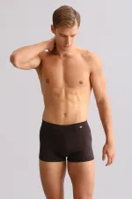 Mısırlı ORGANIC Pamuklu ZEUS LUXURY Regular Fit Metal Armalı Boxer Kahverengi