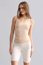 Mısırlı Modal By TENCEL U HELEN Thick Strap Long T-Shirt / Tank Top Ten