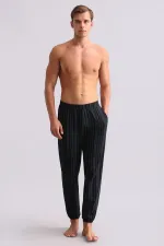 Pantalon de jogging en bambou noir pour homme, style égyptien