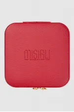 Pochette à bijoux unisexe, rouge