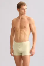 Mısırlı ORGANIC Pamuklu ZEUS LUXURY Regular Fit Metal Armalı Boxer Haki Ada