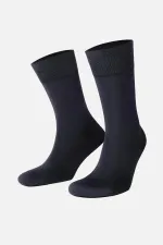 Mısırlı Erkek Merserize Tekli Nakışlı Süper İnce Soket Çorap Füme