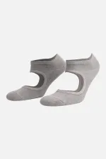 Mısırlı Kadın Kaydırmaz 2 Çift Pilates Ve Yoga Çorabı Gri