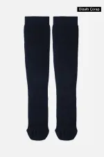 Unisex Bamboo Flight and Pilot Knee-High Socks with Special Strengthening Technology, Navy Blue
