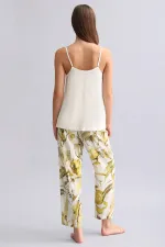 Mısırlı Kadın Dokuma Dar Paça Pantolon Yeşil